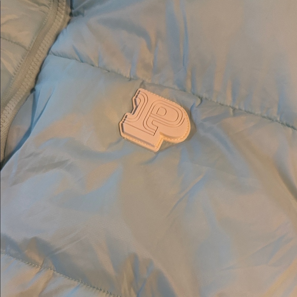 Victoria's Secret XL Sky Blue Puffer Vest PINK cozy quilted outerwear winter - Picture 5 of 7